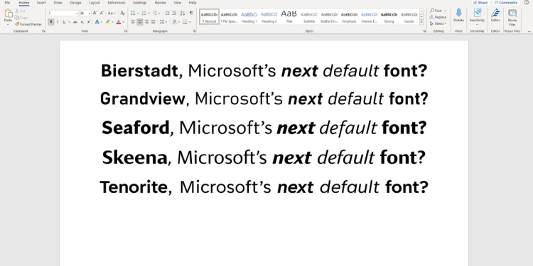 What is the default font?