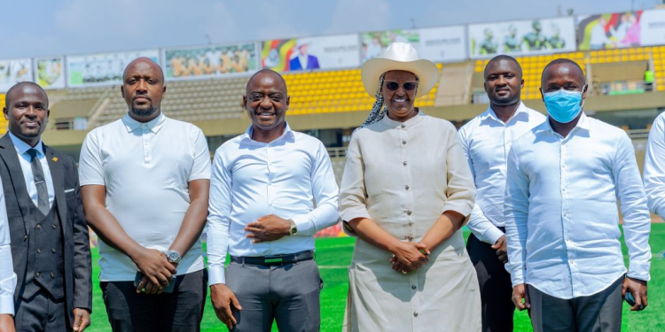 HAMZ NAKIVUBO STADIUM DEVELOPMENT WORKS BY HAMIS KIGGUNDU STUNNED FIRST LADY.