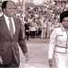 Finance Minister Mwai Kibaki with his wife Lucy Muthoni arrive at Uhuru Park in Nairobi for the Jamhuri Day celebrations presided over by Mzee Jomo Kenyatta on December 12, 1973.