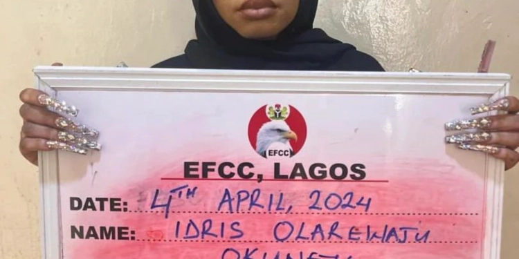 The Economic and Financial Crimes Commission (EFCC) disclosed the mugshot of crossdresser Bobrisky following his arrest on charges related to misusing the Naira.