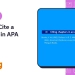 How to Cite a Book Chapter in APA