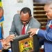 Photo Caption: Treasury Cabinet Secretary Njuguna Ndung'u (left) and Treasury Principal Secretary Chris Kiptoo (centre) preparing to submit the proposed budget to the National Assembly PHOTO NATIONAL TREASURY AND ECONOMIC PLANNING