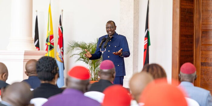 President William Ruto meets leaders of the African Independent Pentecostal Church Africa at State House Nairobi on June 29, 2024 PCS