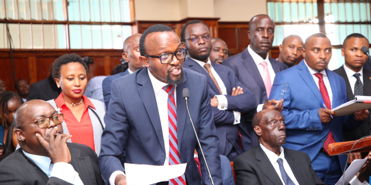 Advocate Ndegwa Njiru contended that the Independent Electoral and Boundaries Commission (IEBC) had not cleared Kindiki, raising questions about his eligibility/Judiciary Media Service