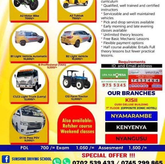 Sunshine Driving School Kisii