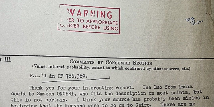 British Intelligence Tracked Kenyan Scholarship Students in 1960