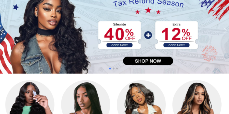 Ali Grace HD lace wig worn by model Website