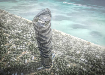 An artistic representation of the Palm Exotica hotel in Watamu, Kilifi County