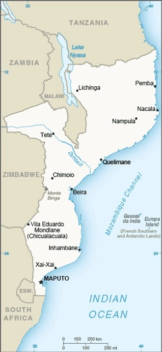 Mozambique map
