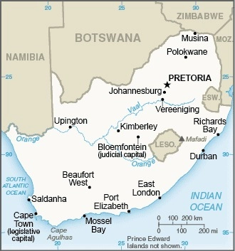 South Africa map