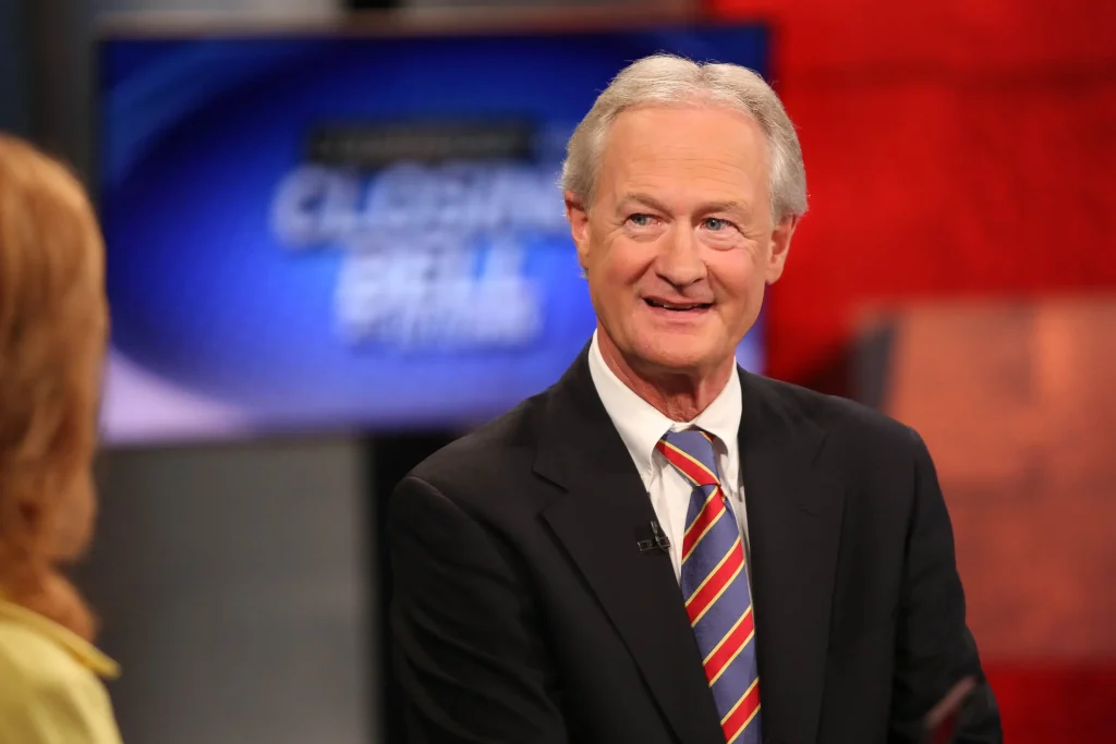 Lincoln Chafee speaking at a campaign event – Lincoln Chafee net worth