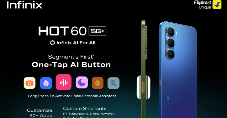 Infinix Hot 60 5G+ Launching Next Week with Customizable ‘One-Tap AI Button’