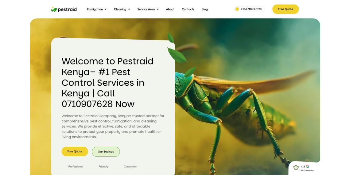 Pestraid Fumigation and Pest Control Services – Nairobi, Kenya