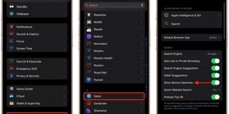 How to Stop Recent Browser Searches Showing on iPhone