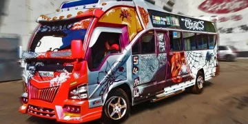 In Kenya, matatu or matatus (known as mathree in Sheng)