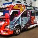 In Kenya, matatu or matatus (known as mathree in Sheng)