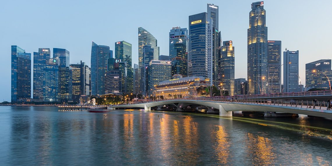 The skyline of Singapore in 2018