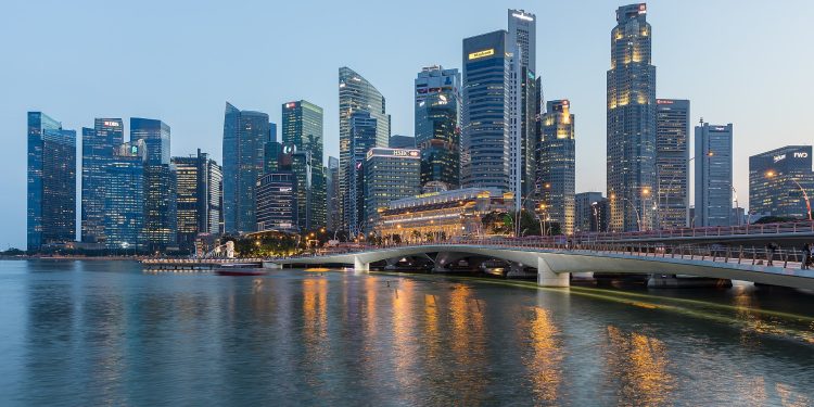 The skyline of Singapore in 2018