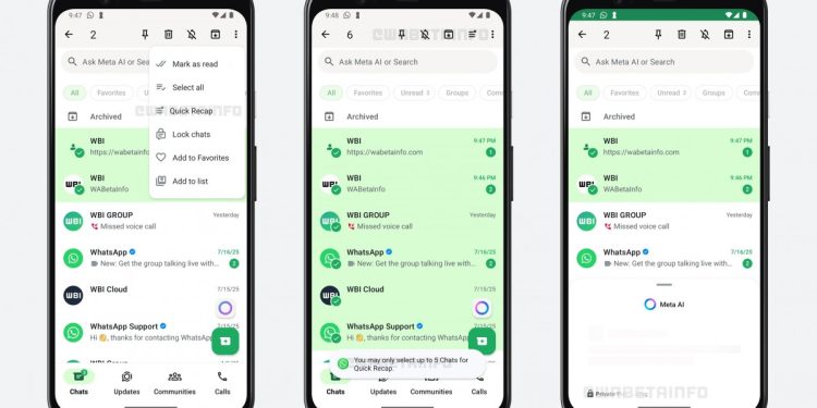 WhatsApp Working on Quick Recap Feature for Multi-Chat Summaries