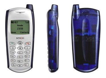 Sendo J520 monochrome mobile phone with WAP and swappable housing