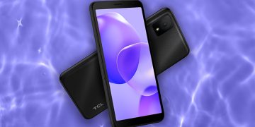 Front and back of TCL 502 smartphone showcasing design and screen