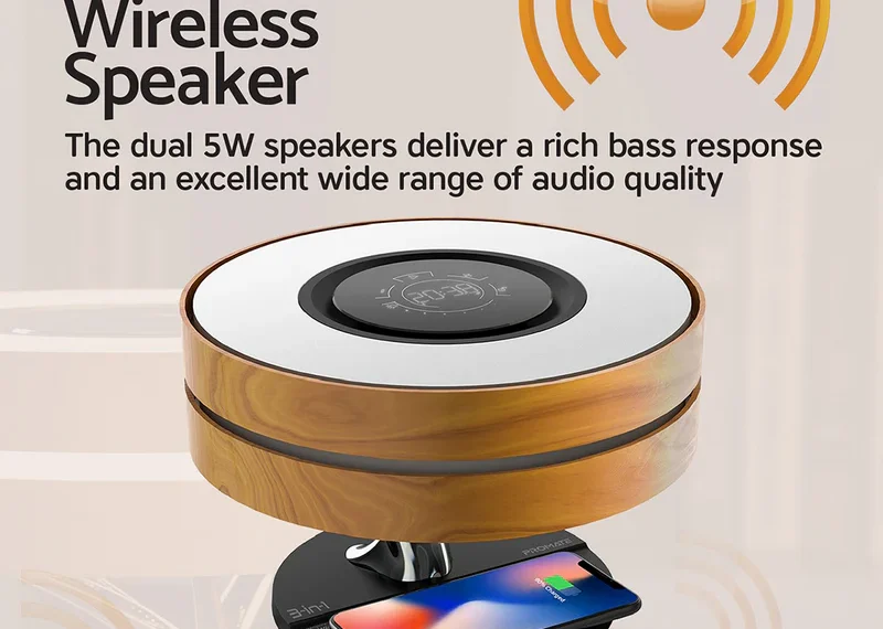 Mirth 3-in-1 Wireless Speaker with Desk Lamp and Wireless Charger