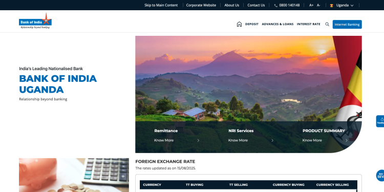 Bank of India Uganda: Services, History, and Growth