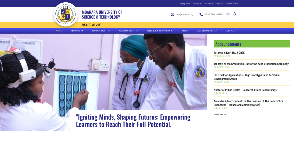 Mbarara University of Science and Technology (MUST)