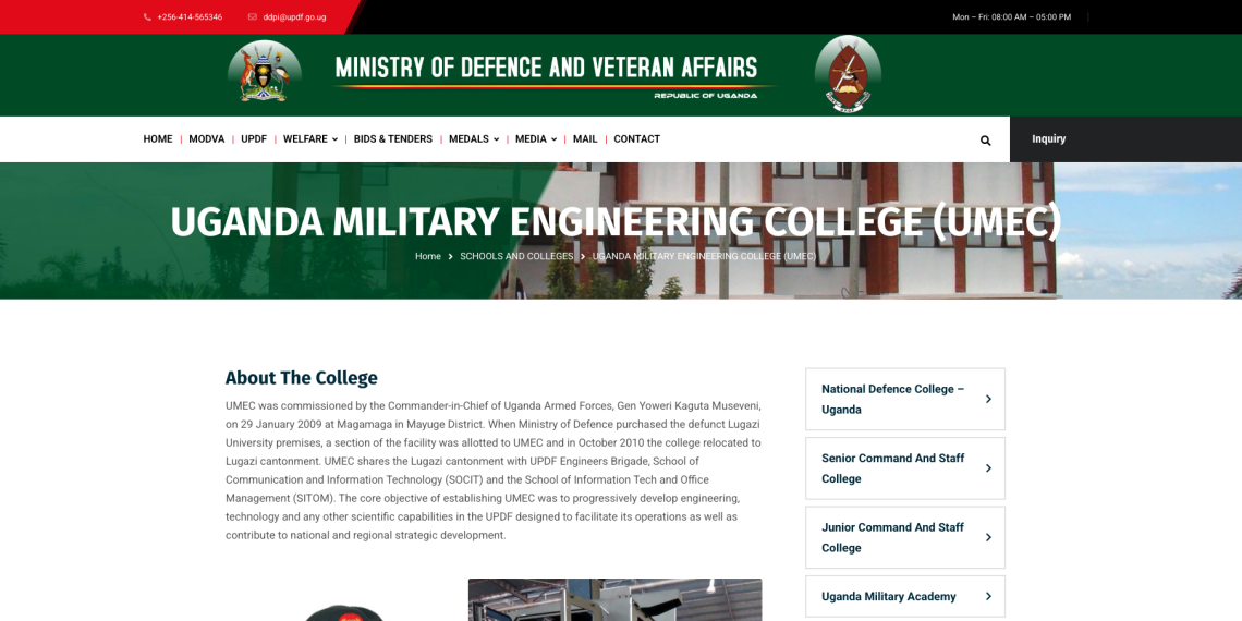 Uganda Military Engineering College (UMEC)