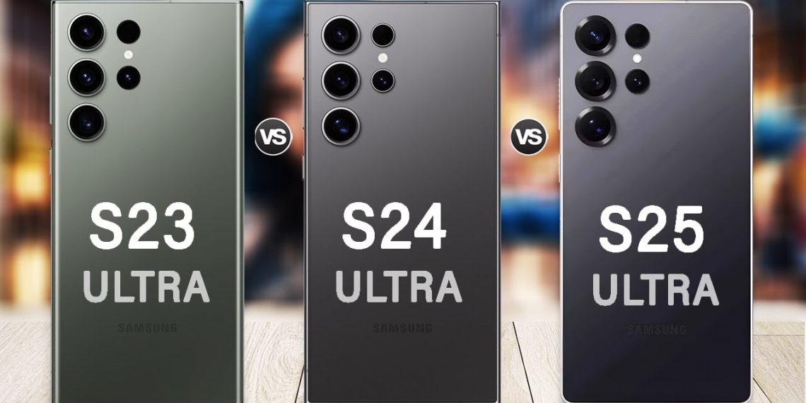 Samsung Galaxy S23 Ultra vs. Samsung Galaxy S24 Ultra vs. Samsung Galaxy S25 Ultra