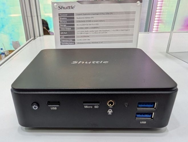 Shuttle Nano AI Mini PC G1: Snapdragon-Powered Desktop Innovation