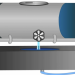 Illustration showing an RV water tank system being drained to prepare for winterization and prevent freezing damage.