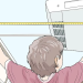 Illustration of a person using a measuring tape to measure space for an air conditioner or appliance installation.
