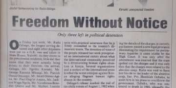 Freedom Without Notice: When Raila Odinga Walked Out of Detention in 1988