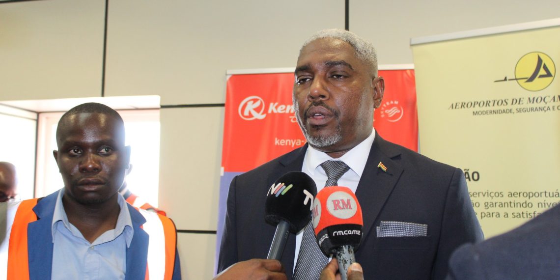 Kenya’s High Commissioner to Mozambique, Ambassador Philip Githiora, speaking to the media during an event in Maputo.