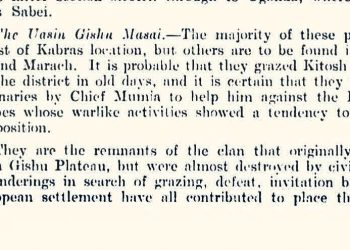 Malava Maasai History and Elections