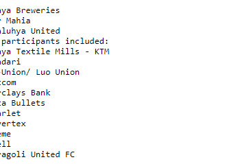 Kenya Football League 1978 Full Scores and Standings