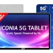 Acer Iconia iM11 5G tablet with stylus and keyboard cover.