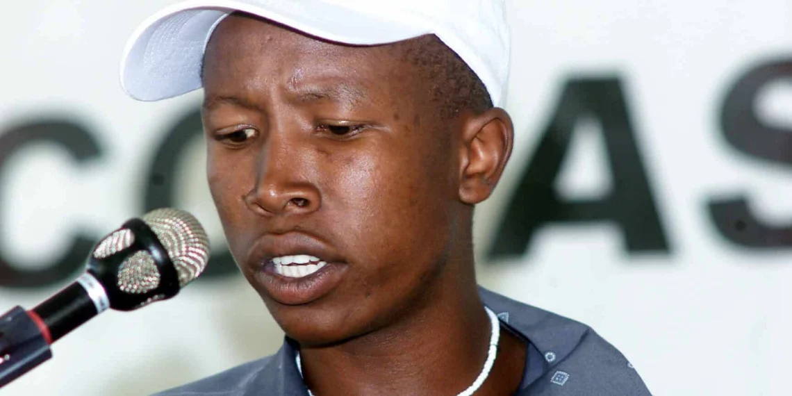 Young Julius Malema during his early years in student politics in South Africa.